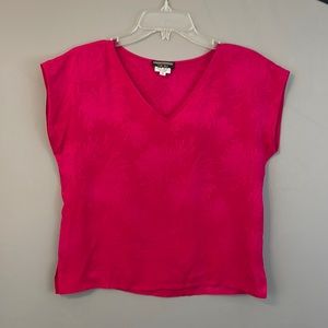 Cute summer Fuchsia silk top